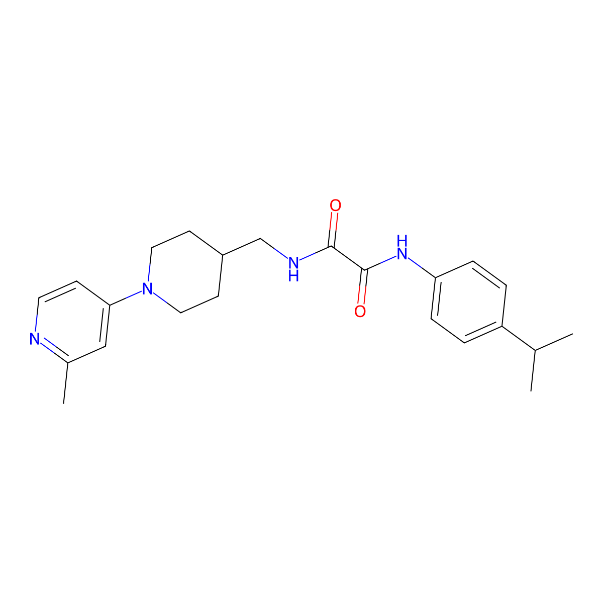 N1-(4-isopropylphenyl)-N2-((1-(2-methylpyridin-4-yl)piperidin-4-yl)methyl)oxalamide molecular structure, CAS 2034468-63-6