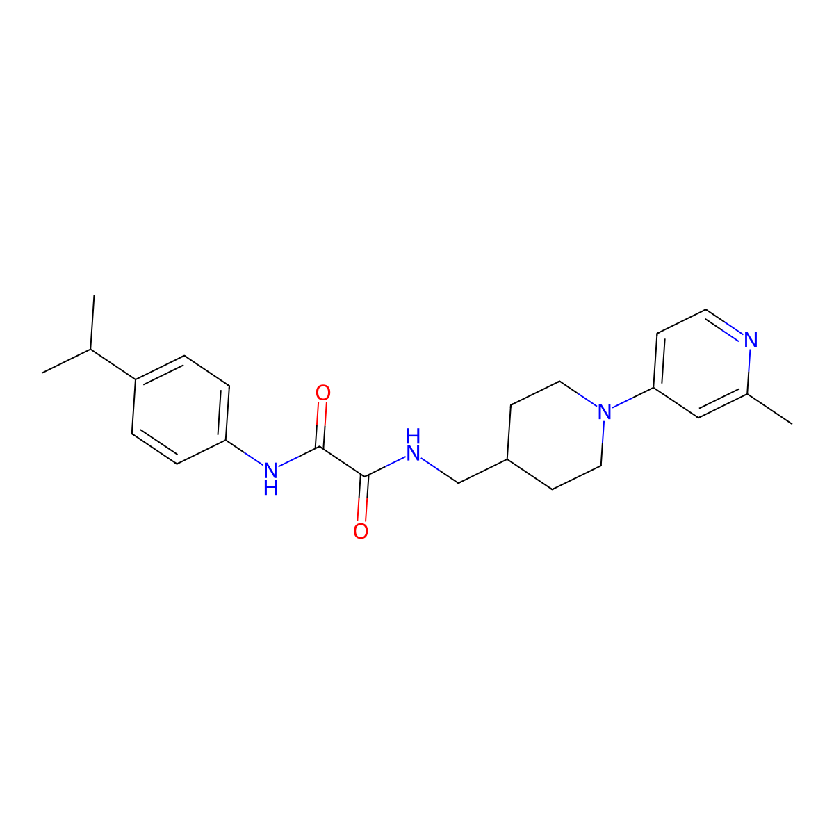 N1-(4-isopropylphenyl)-N2-((1-(2-methylpyridin-4-yl)piperidin-4-yl)methyl)oxalamide molecular structure, CAS 2034468-63-6