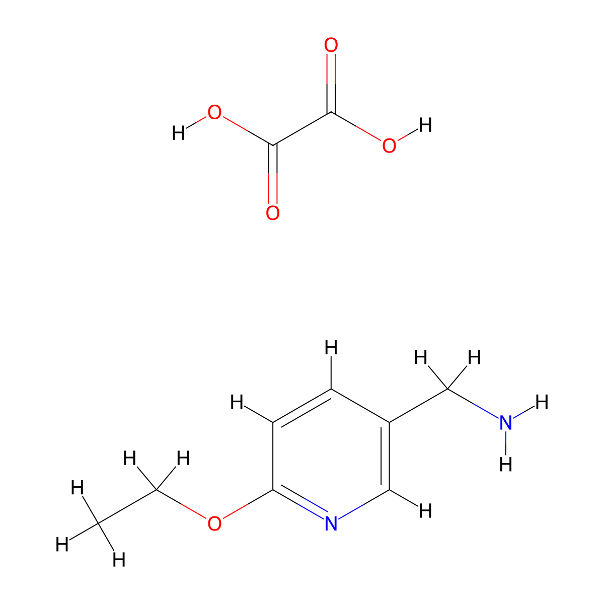 (6-Ethoxypyridin-3-yl)methanamine oxalate molecular structure, CAS 2034469-03-7