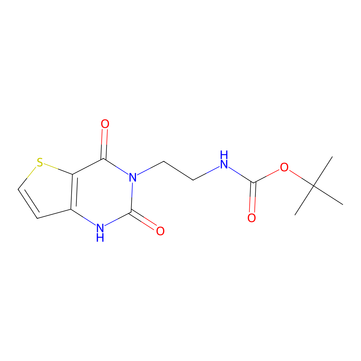 tert-butyl (2-(2,4-dioxo-1,2-dihydrothieno[3,2-d]pyrimidin-3(4H)-yl)ethyl)carbamate molecular structure, CAS 2034469-47-9