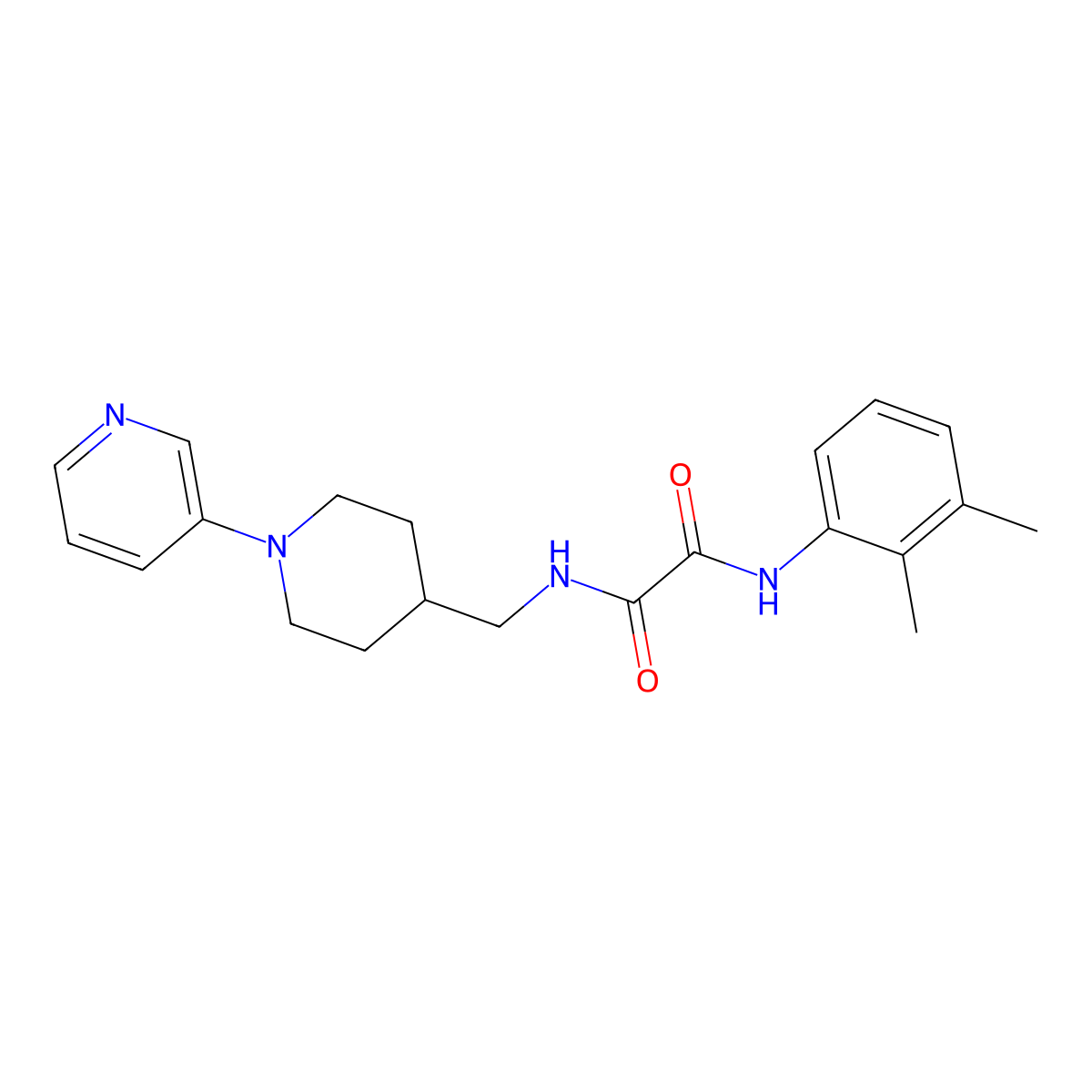 N1-(2,3-dimethylphenyl)-N2-((1-(pyridin-3-yl)piperidin-4-yl)methyl)oxalamide molecular structure, CAS 2034469-92-4