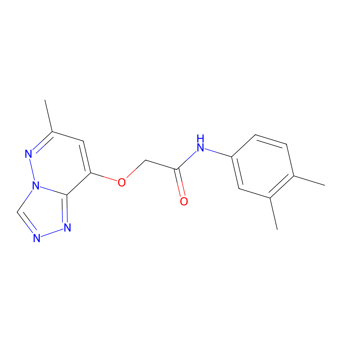 N-(3,4-dimethylphenyl)-2-({6-methyl-[1,2,4]triazolo[4,3-b]pyridazin-8-yl}oxy)acetamide molecular structure, CAS 2034470-02-3