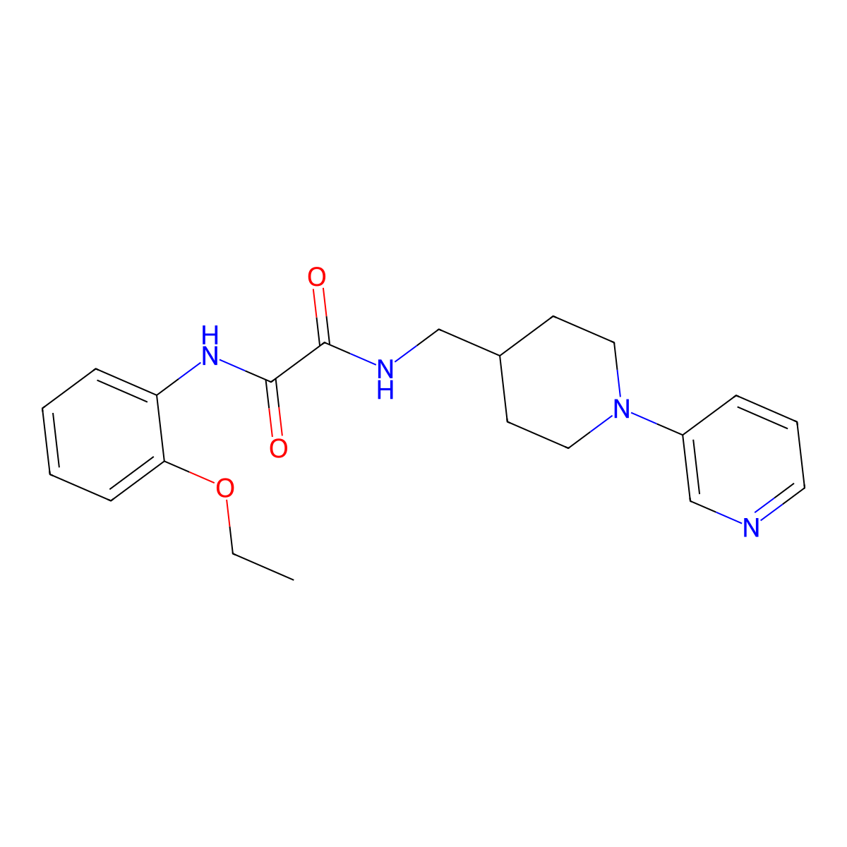 N1-(2-ethoxyphenyl)-N2-((1-(pyridin-3-yl)piperidin-4-yl)methyl)oxalamide molecular structure, CAS 2034470-03-4