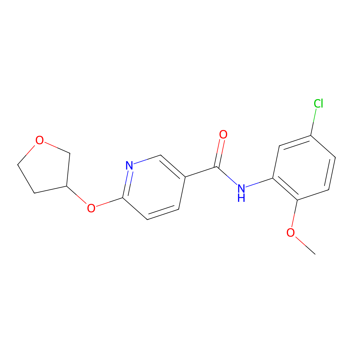 N-(5-chloro-2-methoxyphenyl)-6-((tetrahydrofuran-3-yl)oxy)nicotinamide molecular structure, CAS 2034470-05-6