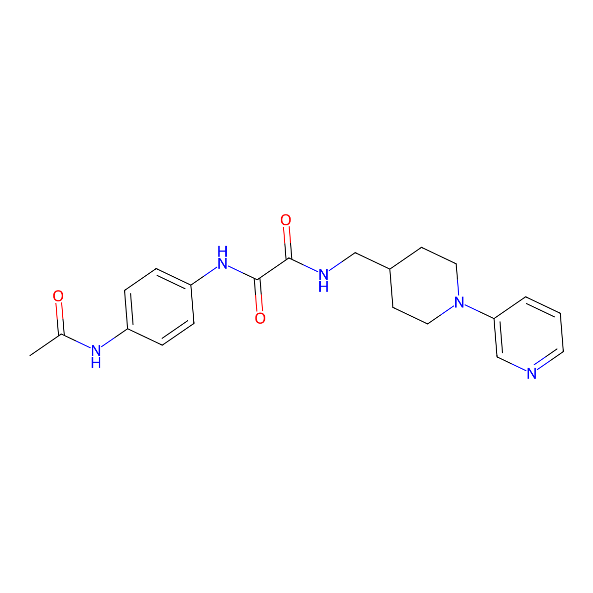 N1-(4-acetamidophenyl)-N2-((1-(pyridin-3-yl)piperidin-4-yl)methyl)oxalamide molecular structure, CAS 2034470-09-0