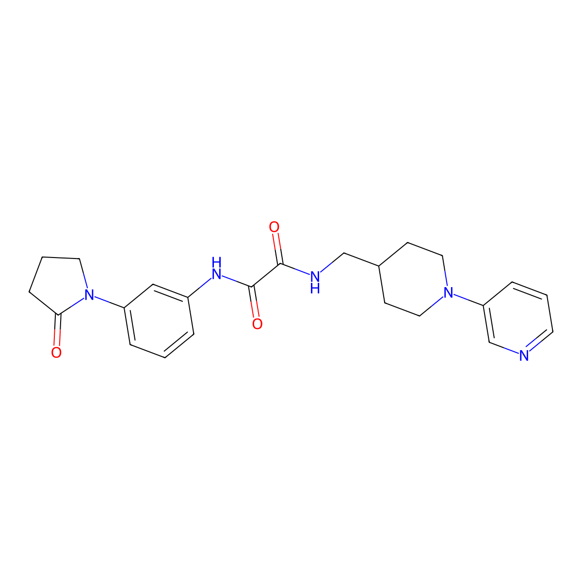 N1-(3-(2-oxopyrrolidin-1-yl)phenyl)-N2-((1-(pyridin-3-yl)piperidin-4-yl)methyl)oxalamide molecular structure, CAS 2034470-20-5