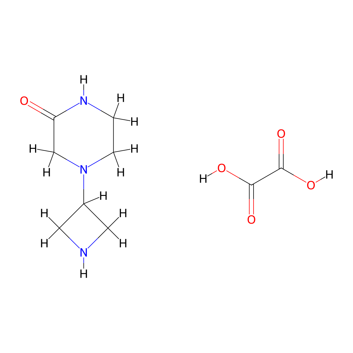 4-(Azetidin-3-yl)piperazin-2-one oxalate molecular structure, CAS 2034470-21-6