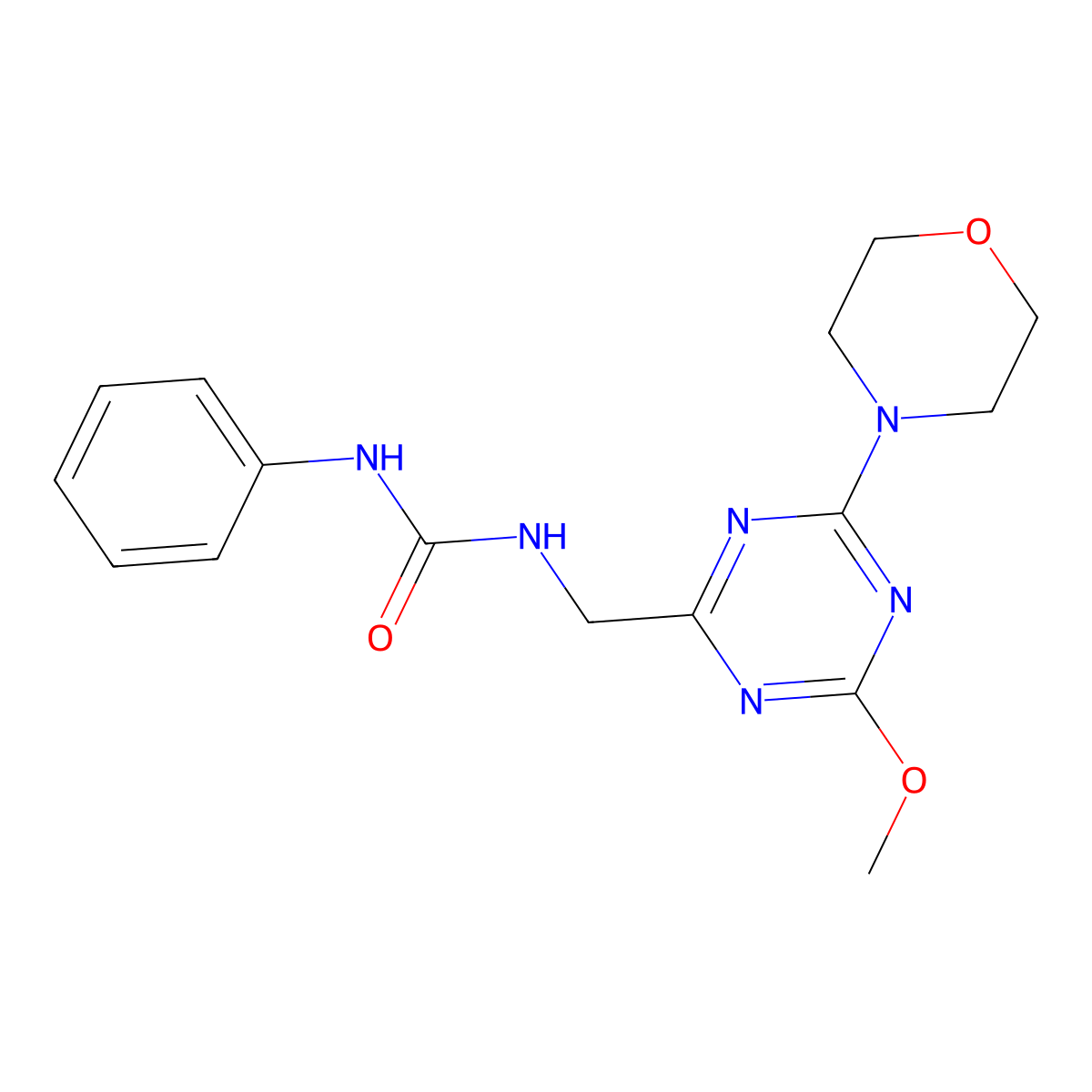1-((4-Methoxy-6-morpholino-1,3,5-triazin-2-yl)methyl)-3-phenylurea molecular structure, CAS 2034470-62-5