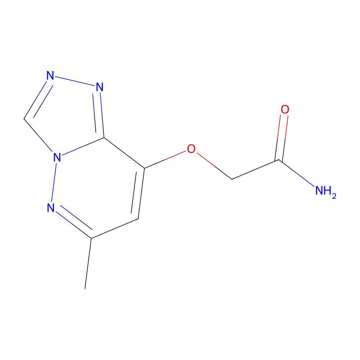2-((6-Methyl-[1,2,4]triazolo[4,3-b]pyridazin-8-yl)oxy)acetamide molecular structure, CAS 2034470-65-8