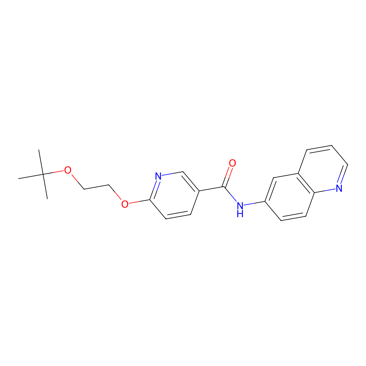 6-(2-(tert-butoxy)ethoxy)-N-(quinolin-6-yl)nicotinamide molecular structure, CAS 2034470-90-9