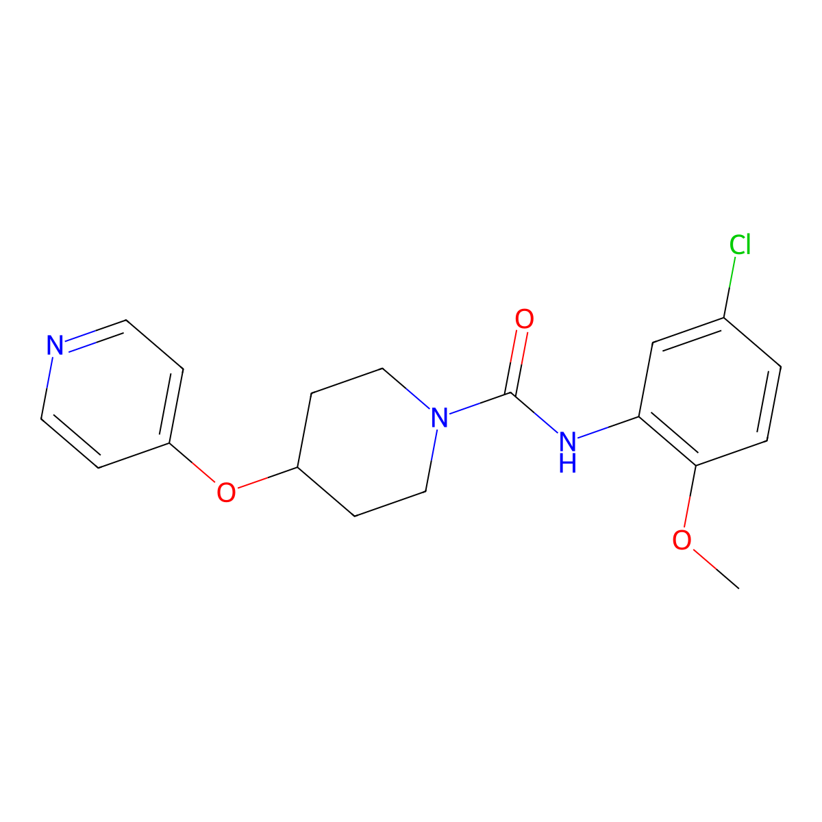 N-(5-chloro-2-methoxyphenyl)-4-(pyridin-4-yloxy)piperidine-1-carboxamide molecular structure, CAS 2034471-10-6