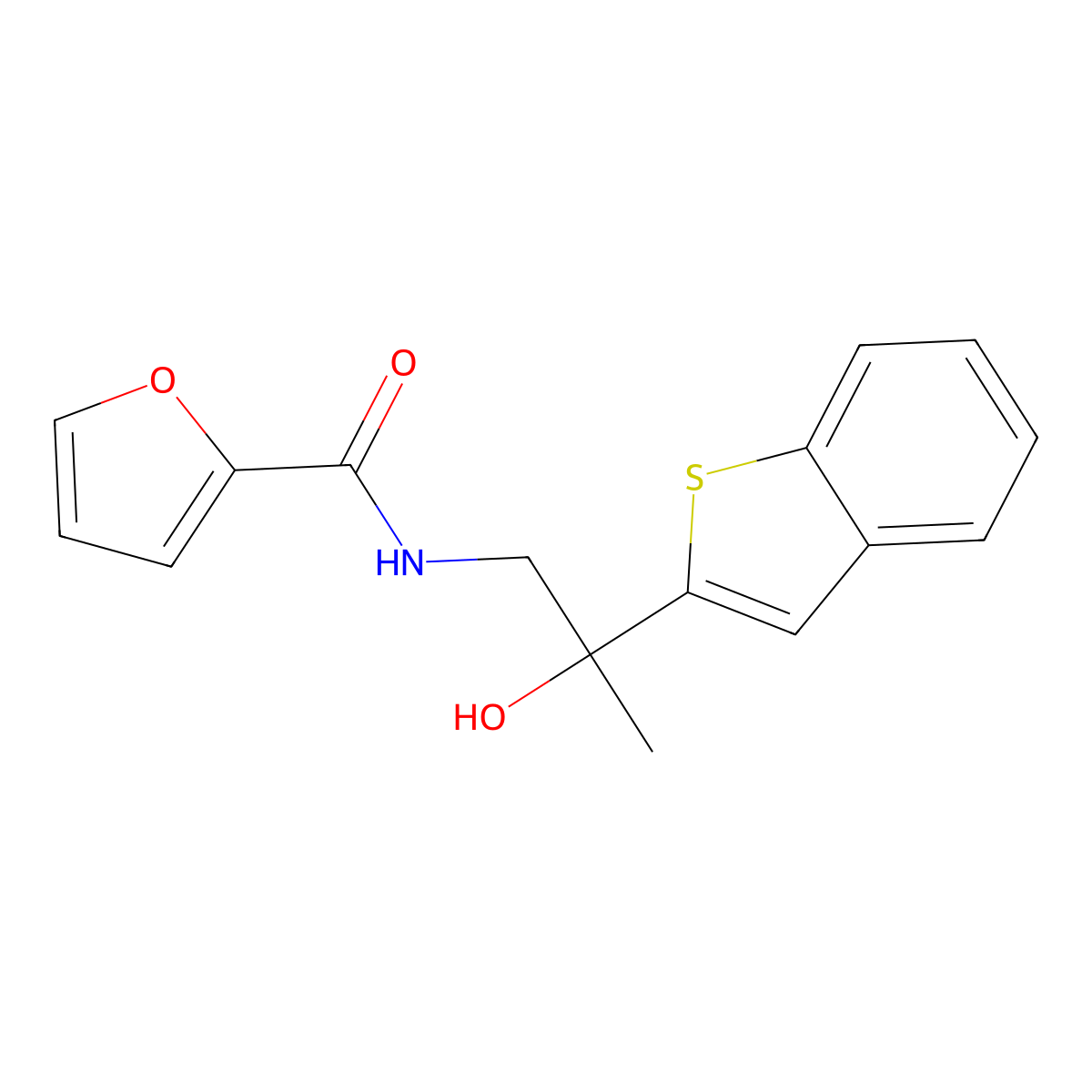N-(2-(benzo[b]thiophen-2-yl)-2-hydroxypropyl)furan-2-carboxamide molecular structure, CAS 2034471-20-8