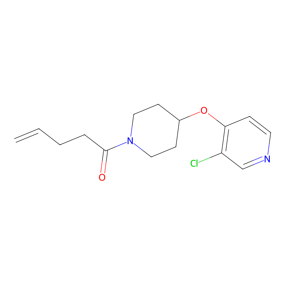 1-(4-((3-Chloropyridin-4-yl)oxy)piperidin-1-yl)pent-4-en-1-one molecular structure, CAS 2034471-67-3