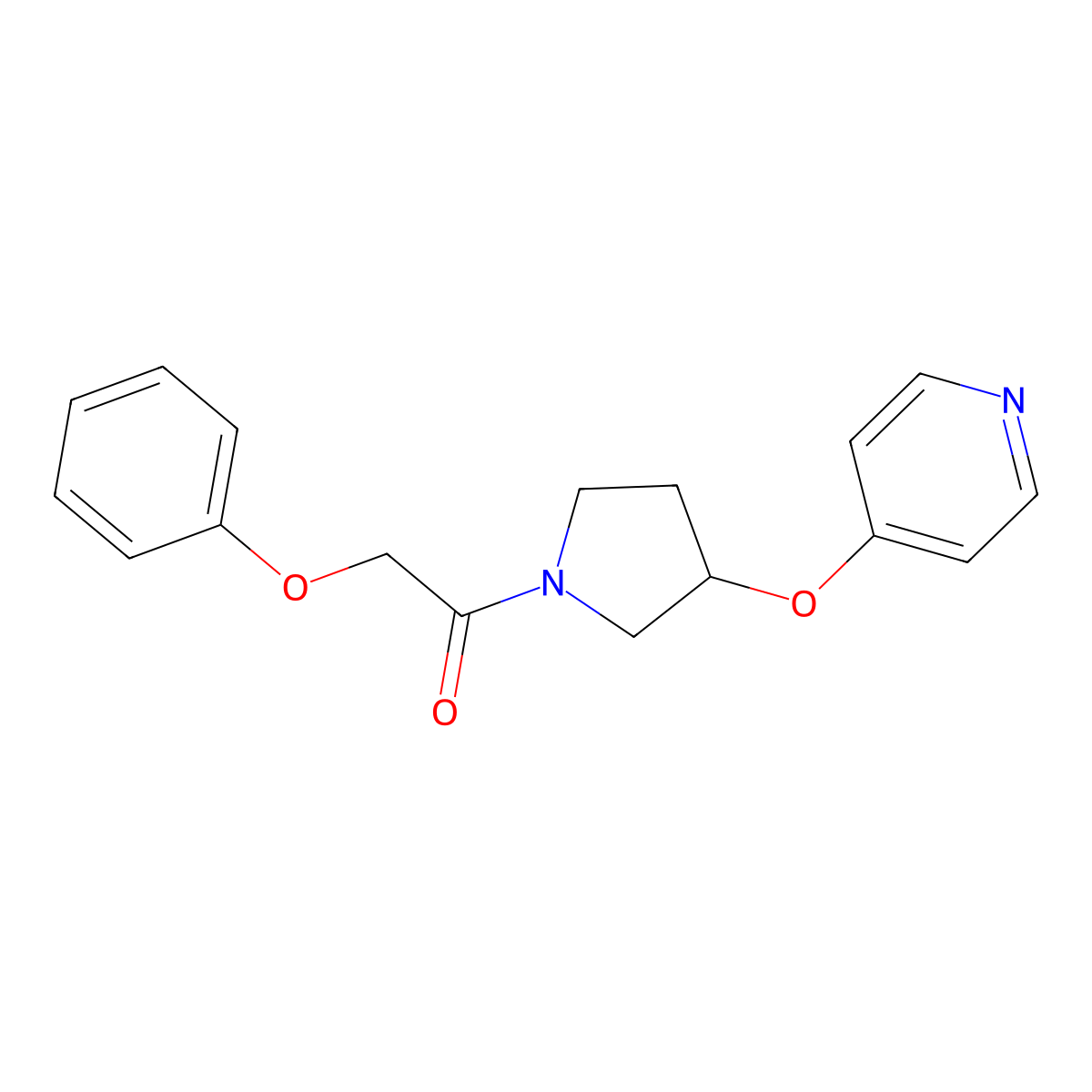 2-Phenoxy-1-(3-(pyridin-4-yloxy)pyrrolidin-1-yl)ethanone molecular structure, CAS 2034471-97-9