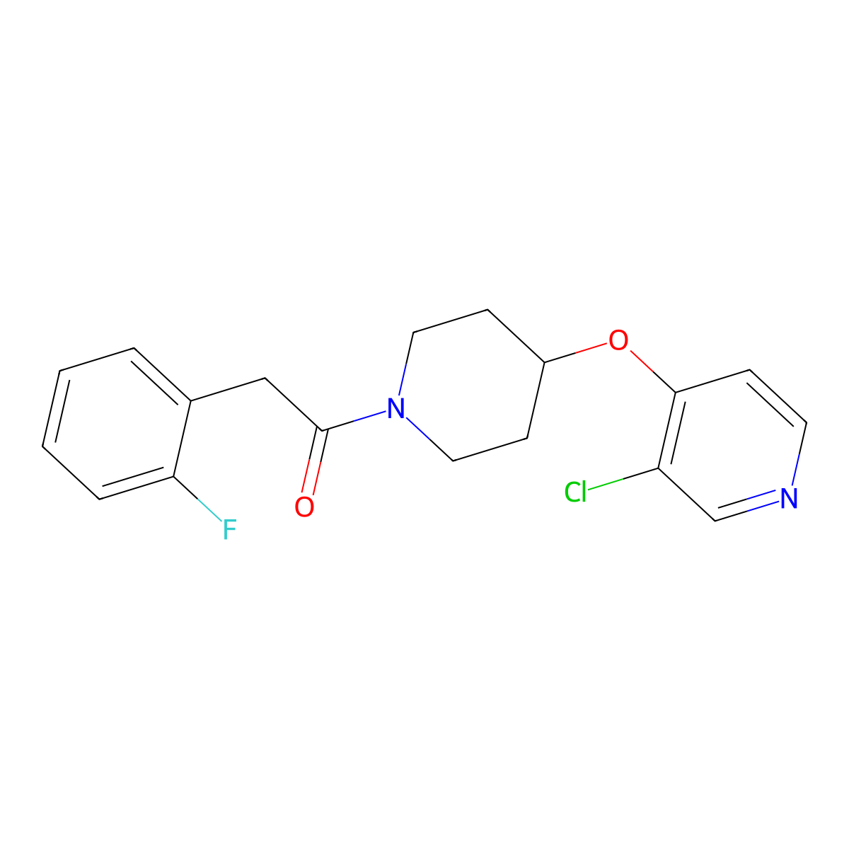 1-(4-((3-Chloropyridin-4-yl)oxy)piperidin-1-yl)-2-(2-fluorophenyl)ethanone molecular structure, CAS 2034472-06-3