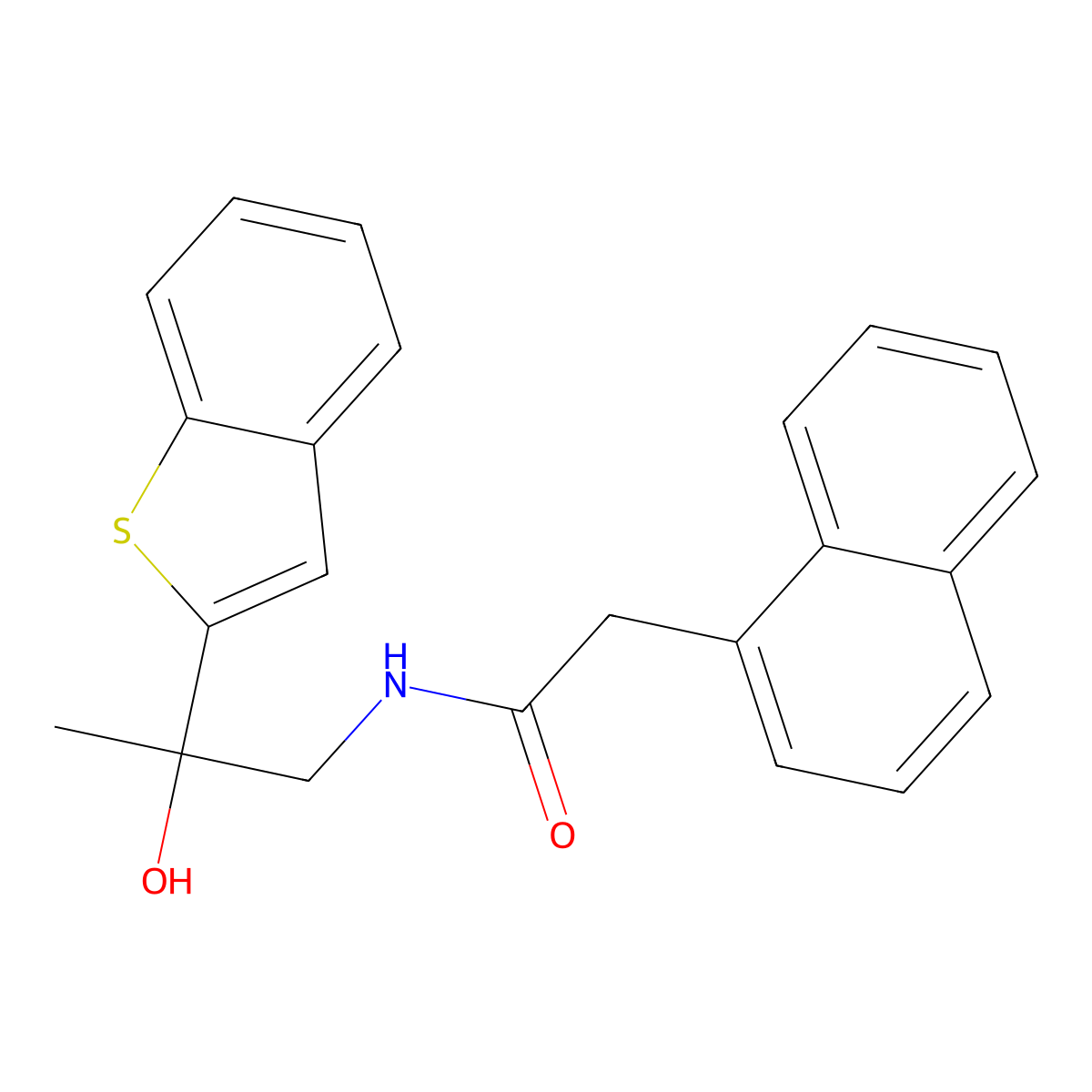 N-(2-(benzo[b]thiophen-2-yl)-2-hydroxypropyl)-2-(naphthalen-1-yl)acetamide molecular structure, CAS 2034472-49-4