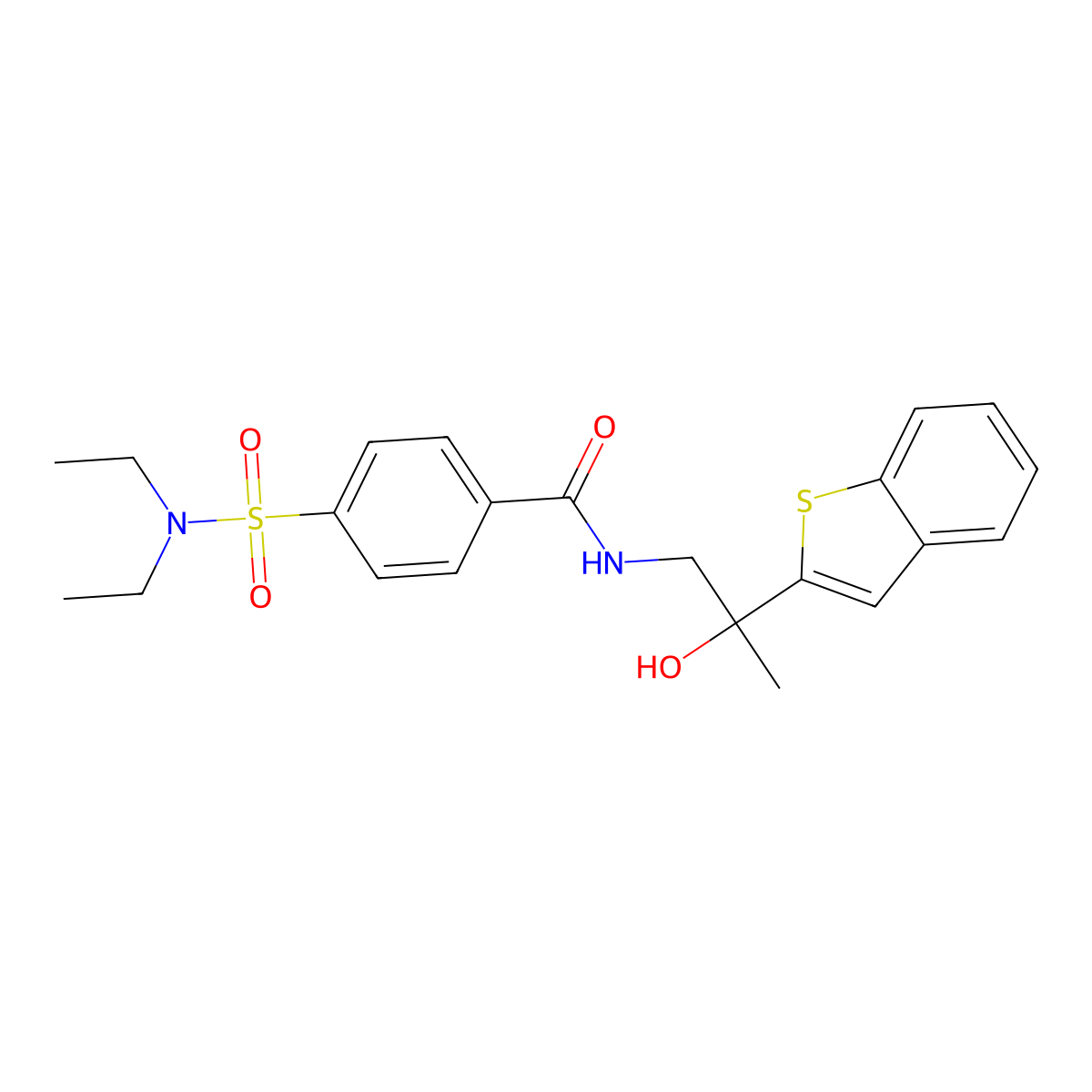 N-[2-(1-benzothiophen-2-yl)-2-hydroxypropyl]-4-(diethylsulfamoyl)benzamide molecular structure, CAS 2034472-53-0