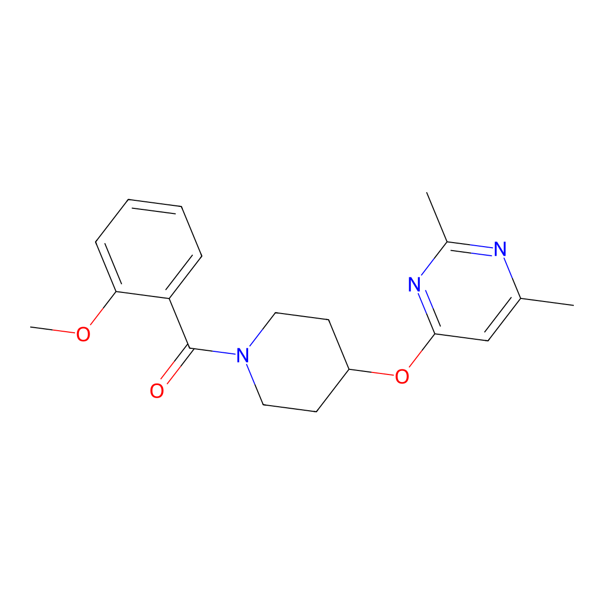 (4-((2,6-Dimethylpyrimidin-4-yl)oxy)piperidin-1-yl)(2-methoxyphenyl)methanone molecular structure, CAS 2034472-55-2