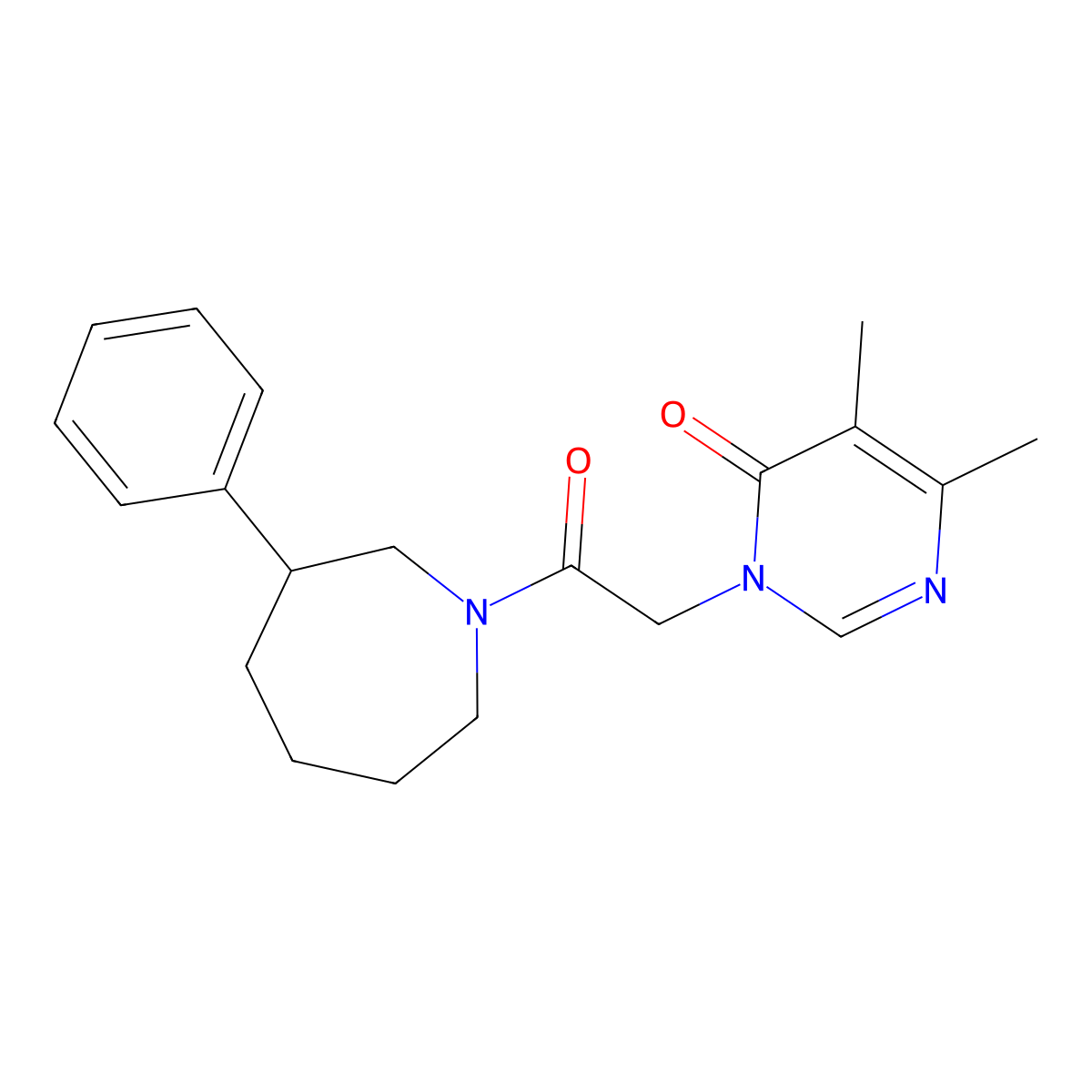 5,6-dimethyl-3-(2-oxo-2-(3-phenylazepan-1-yl)ethyl)pyrimidin-4(3H)-one molecular structure, CAS 2034472-56-3
