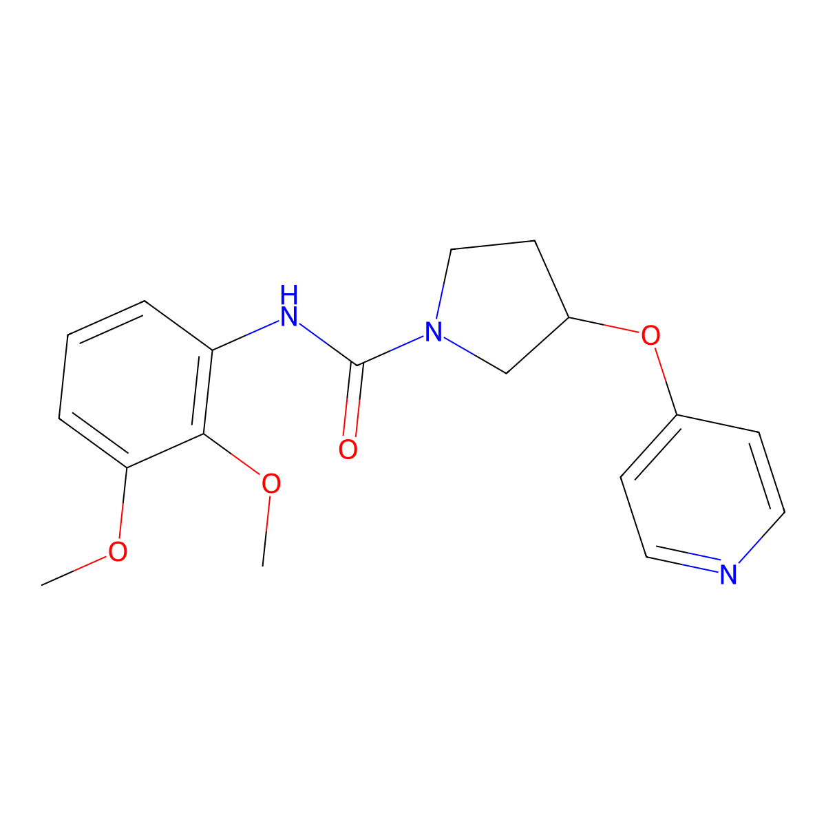 N-(2,3-dimethoxyphenyl)-3-(pyridin-4-yloxy)pyrrolidine-1-carboxamide molecular structure, CAS 2034472-58-5