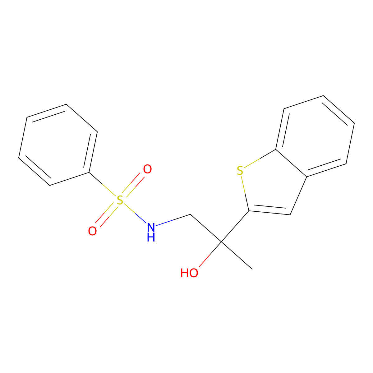 N-(2-(benzo[b]thiophen-2-yl)-2-hydroxypropyl)benzenesulfonamide molecular structure, CAS 2034472-67-6