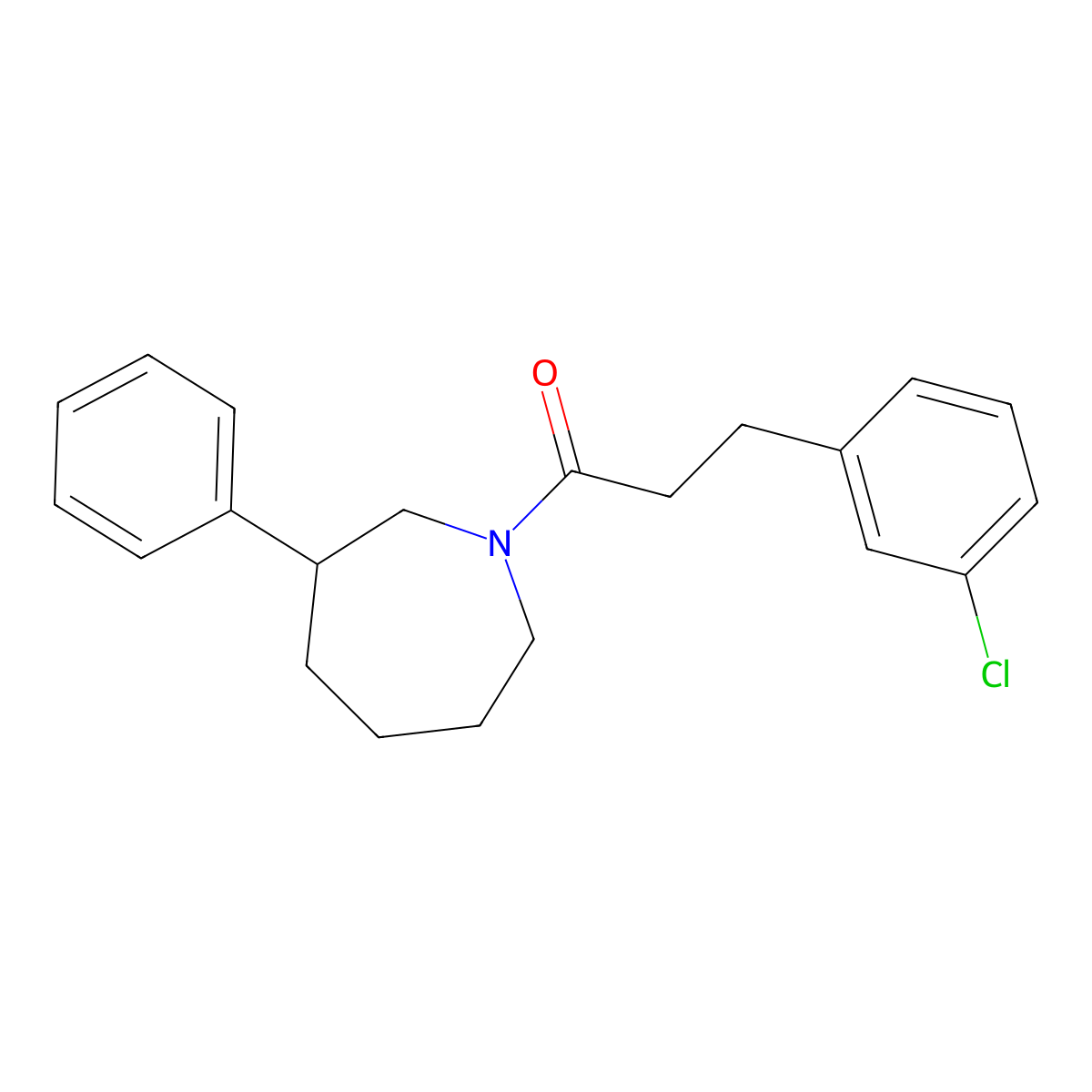 3-(3-Chlorophenyl)-1-(3-phenylazepan-1-yl)propan-1-one molecular structure, CAS 2034472-77-8