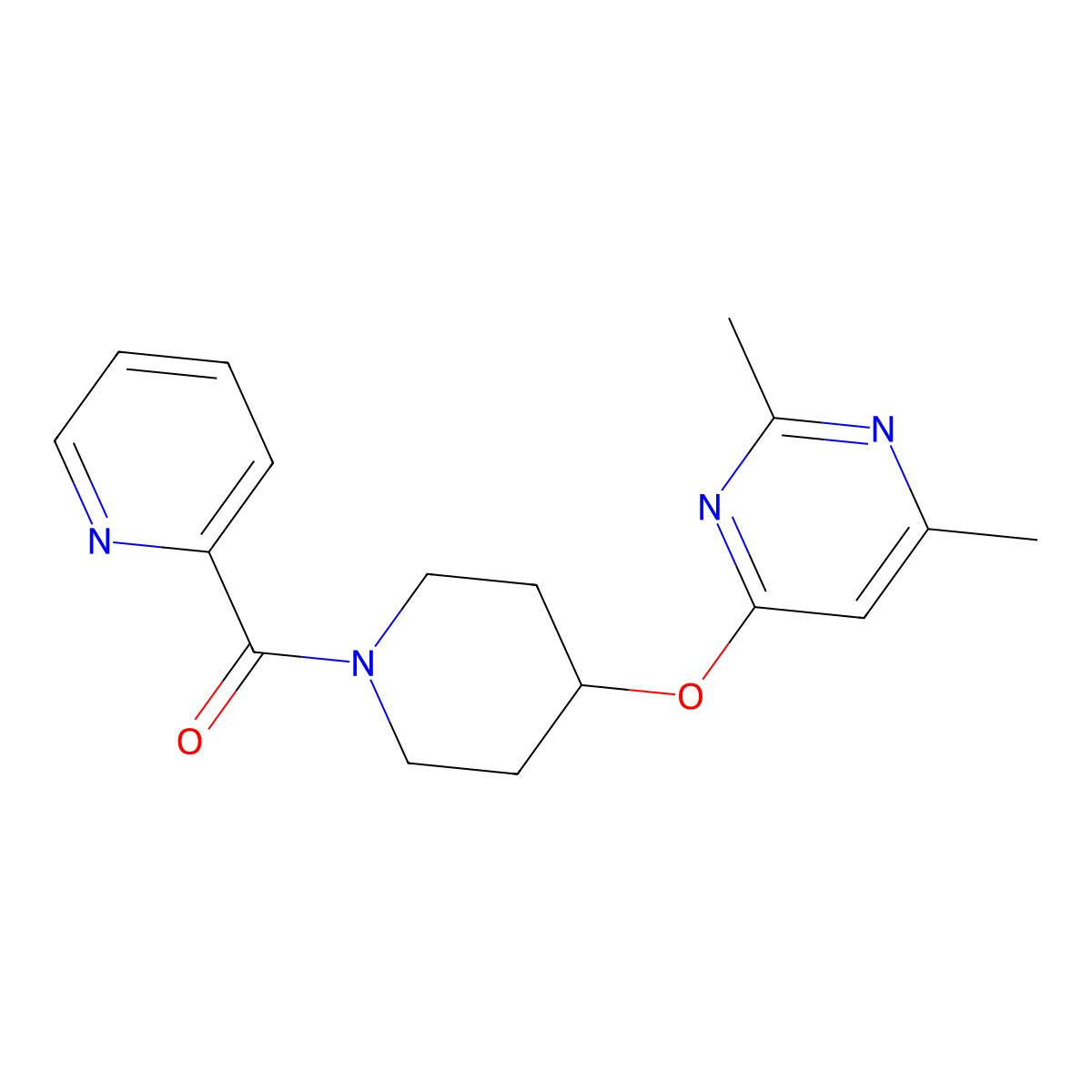 (4-((2,6-Dimethylpyrimidin-4-yl)oxy)piperidin-1-yl)(pyridin-2-yl)methanone molecular structure, CAS 2034472-78-9