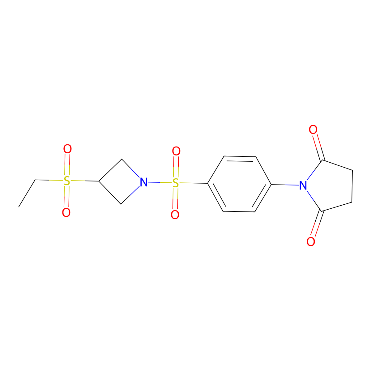 1-(4-((3-(Ethylsulfonyl)azetidin-1-yl)sulfonyl)phenyl)pyrrolidine-2,5-dione molecular structure, CAS 2034473-55-5