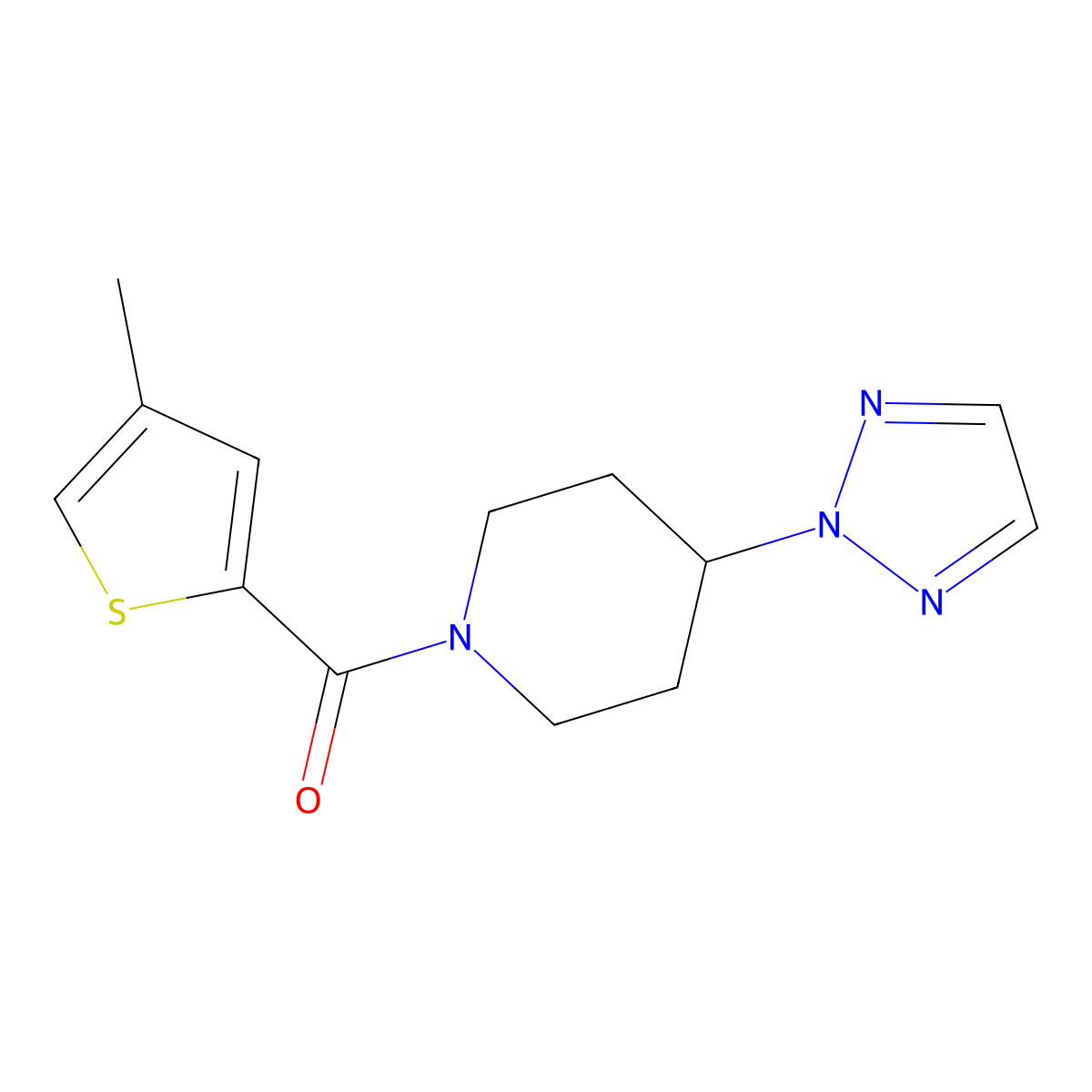 (4-(2H-1,2,3-triazol-2-yl)piperidin-1-yl)(4-methylthiophen-2-yl)methanone molecular structure, CAS 2034473-63-5