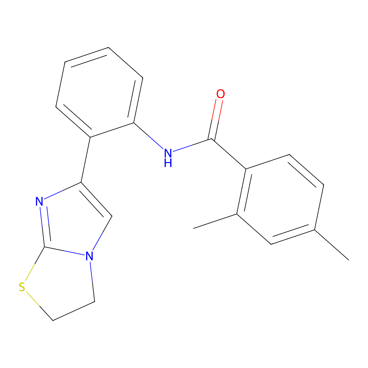 N-(2-(2,3-dihydroimidazo[2,1-b]thiazol-6-yl)phenyl)-2,4-dimethylbenzamide molecular structure, CAS 2034473-77-1