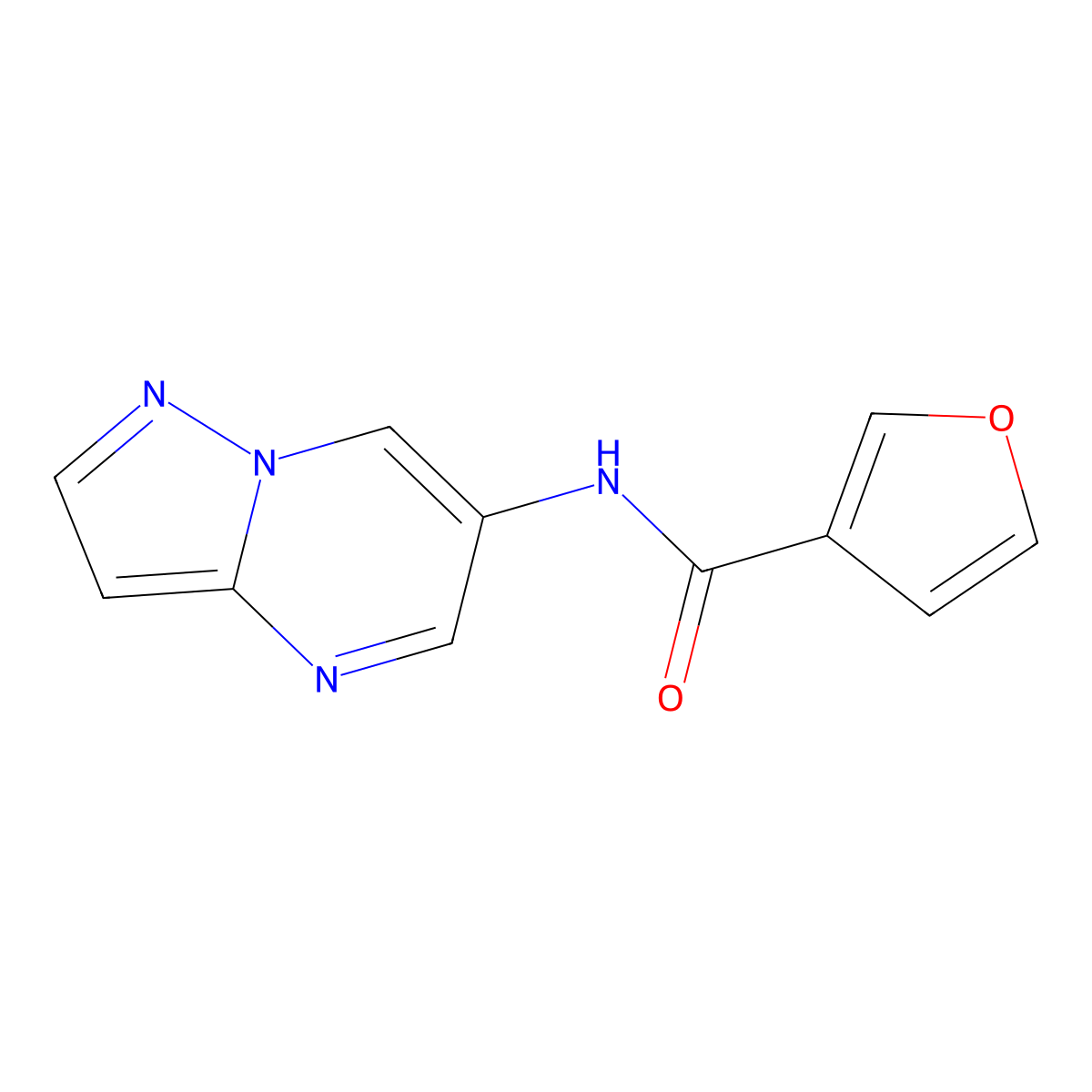 N-(pyrazolo[1,5-a]pyrimidin-6-yl)furan-3-carboxamide molecular structure, CAS 2034474-22-9