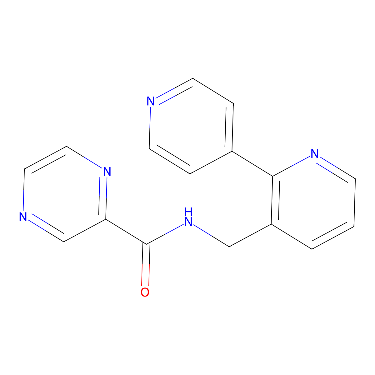 N-([2,4'-bipyridin]-3-ylmethyl)pyrazine-2-carboxamide molecular structure, CAS 2034474-24-1