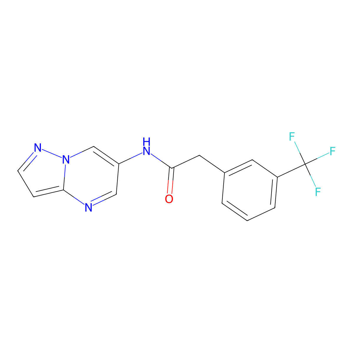 N-{pyrazolo[1,5-a]pyrimidin-6-yl}-2-[3-(trifluoromethyl)phenyl]acetamide molecular structure, CAS 2034474-25-2