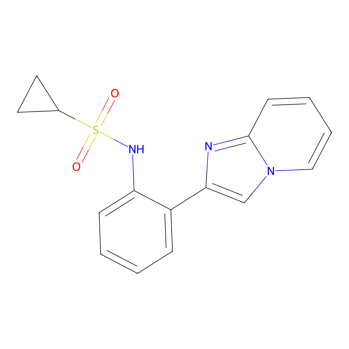 N-(2-(imidazo[1,2-a]pyridin-2-yl)phenyl)cyclopropanesulfonamide molecular structure, CAS 2034474-65-0