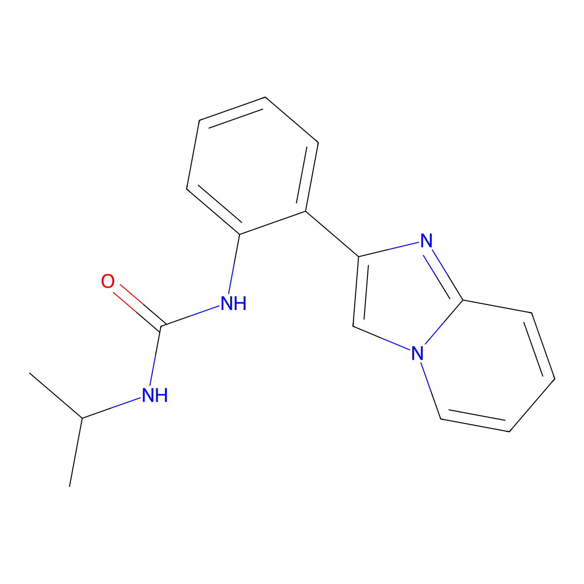 1-(2-(Imidazo[1,2-a]pyridin-2-yl)phenyl)-3-isopropylurea molecular structure, CAS 2034474-76-3
