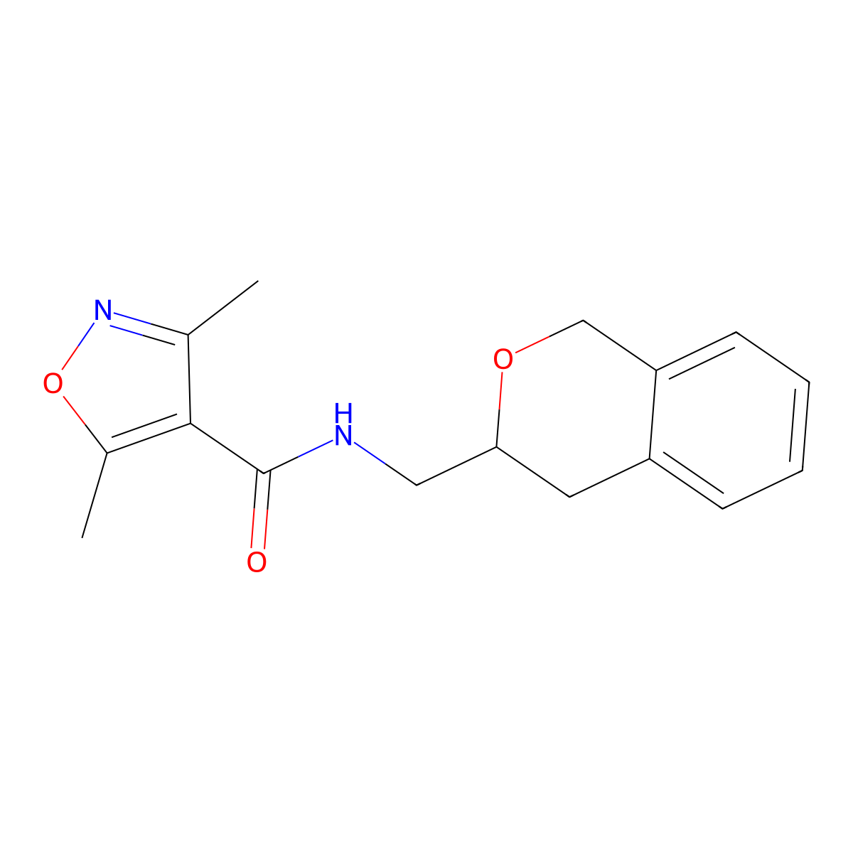 N-(isochroman-3-ylmethyl)-3,5-dimethylisoxazole-4-carboxamide molecular structure, CAS 2034474-93-4