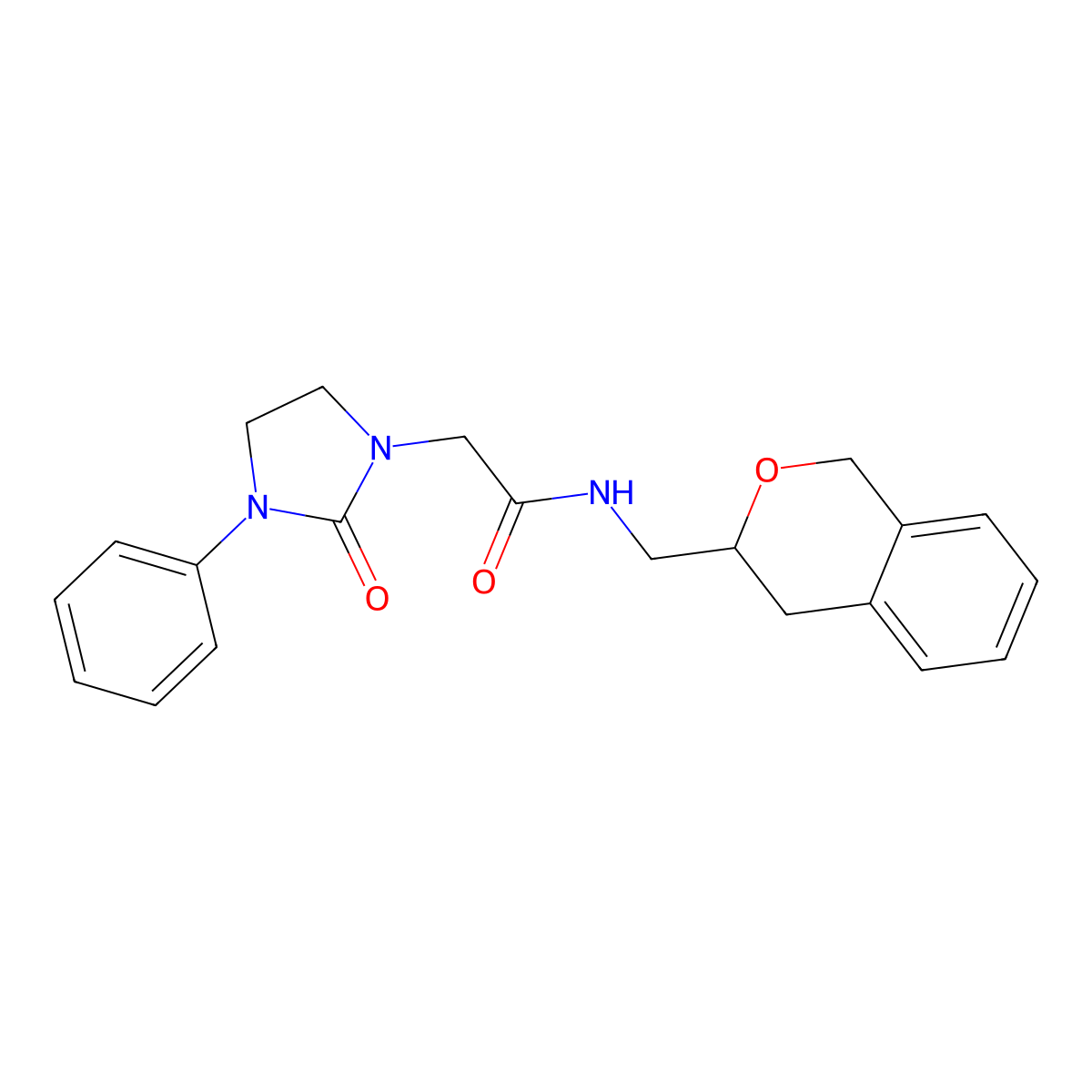 N-(isochroman-3-ylmethyl)-2-(2-oxo-3-phenylimidazolidin-1-yl)acetamide molecular structure, CAS 2034475-03-9