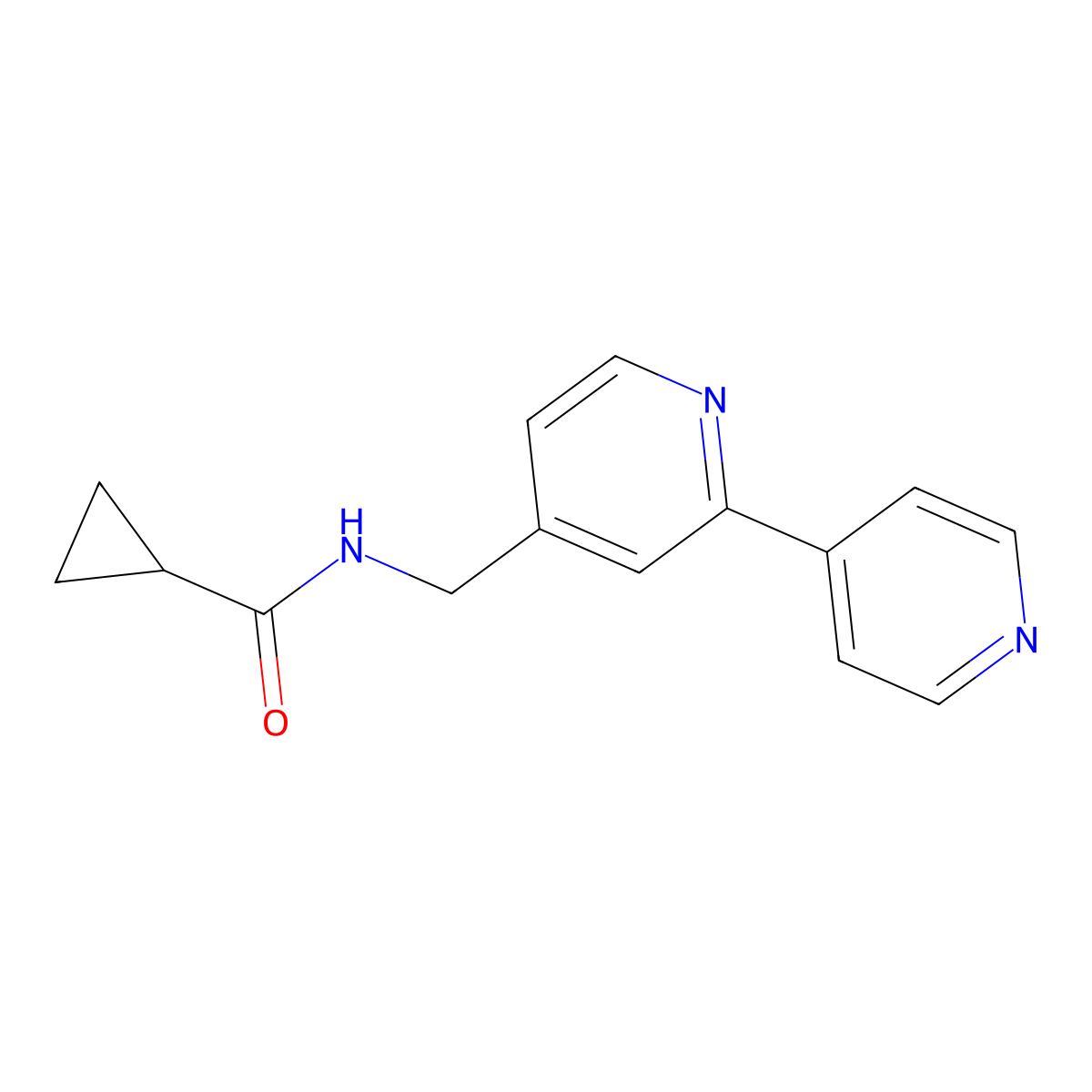 N-([2,4'-bipyridin]-4-ylmethyl)cyclopropanecarboxamide molecular structure, CAS 2034475-16-4