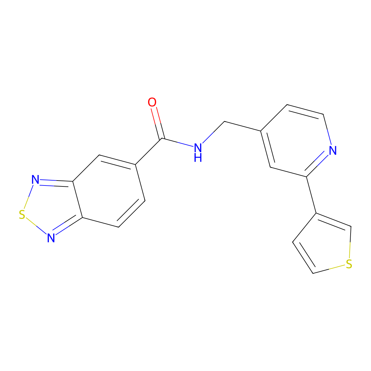 N-((2-(thiophen-3-yl)pyridin-4-yl)methyl)benzo[c][1,2,5]thiadiazole-5-carboxamide molecular structure, CAS 2034476-69-0