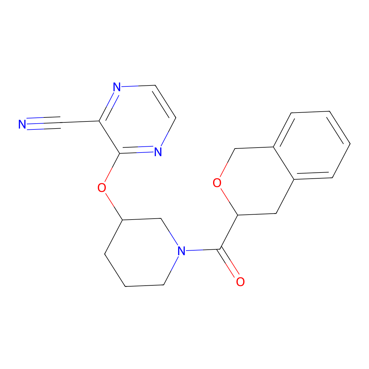 3-((1-(Isochroman-3-carbonyl)piperidin-3-yl)oxy)pyrazine-2-carbonitrile molecular structure, CAS 2034478-22-1