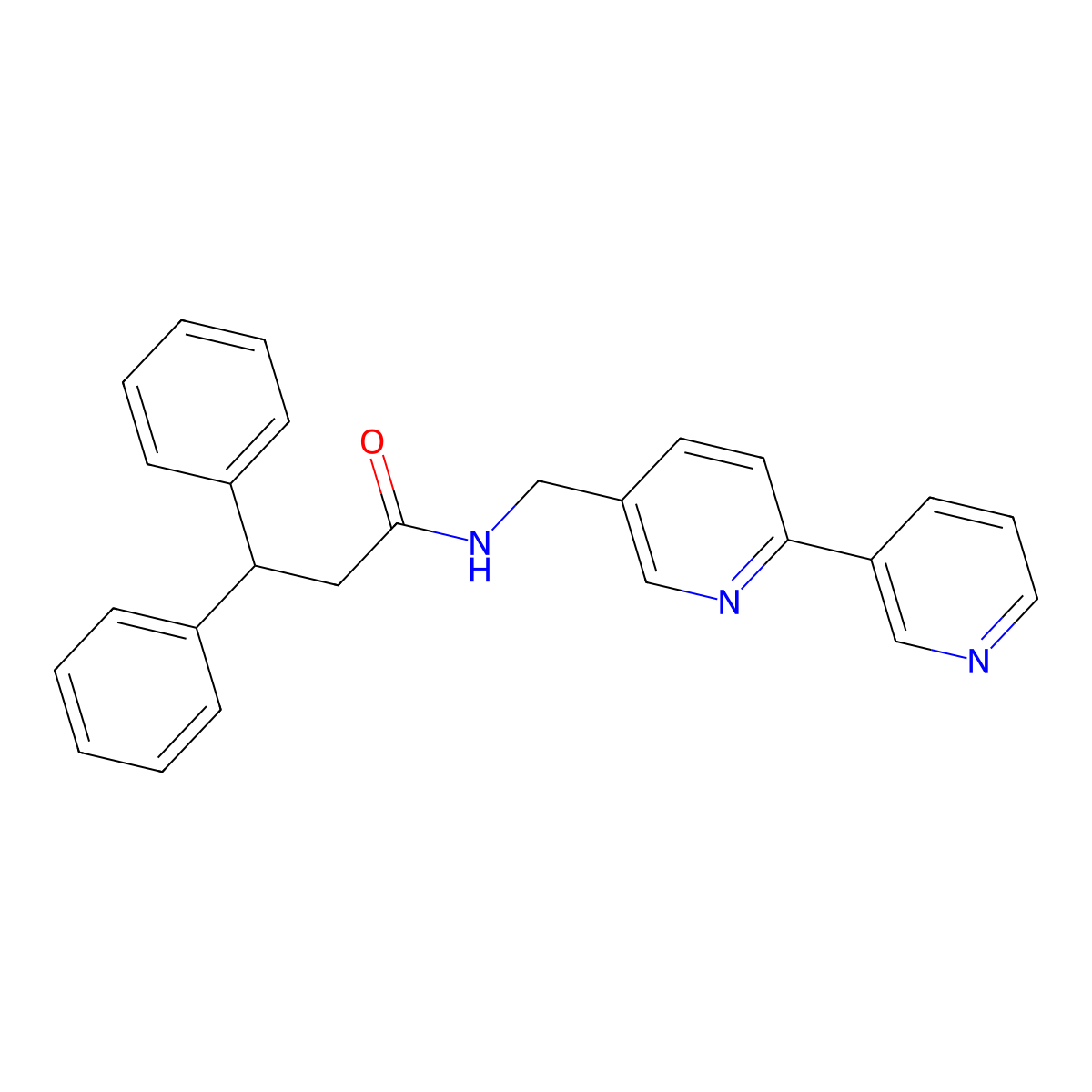 N-({[2,3'-bipyridine]-5-yl}methyl)-3,3-diphenylpropanamide molecular structure, CAS 2034479-36-0