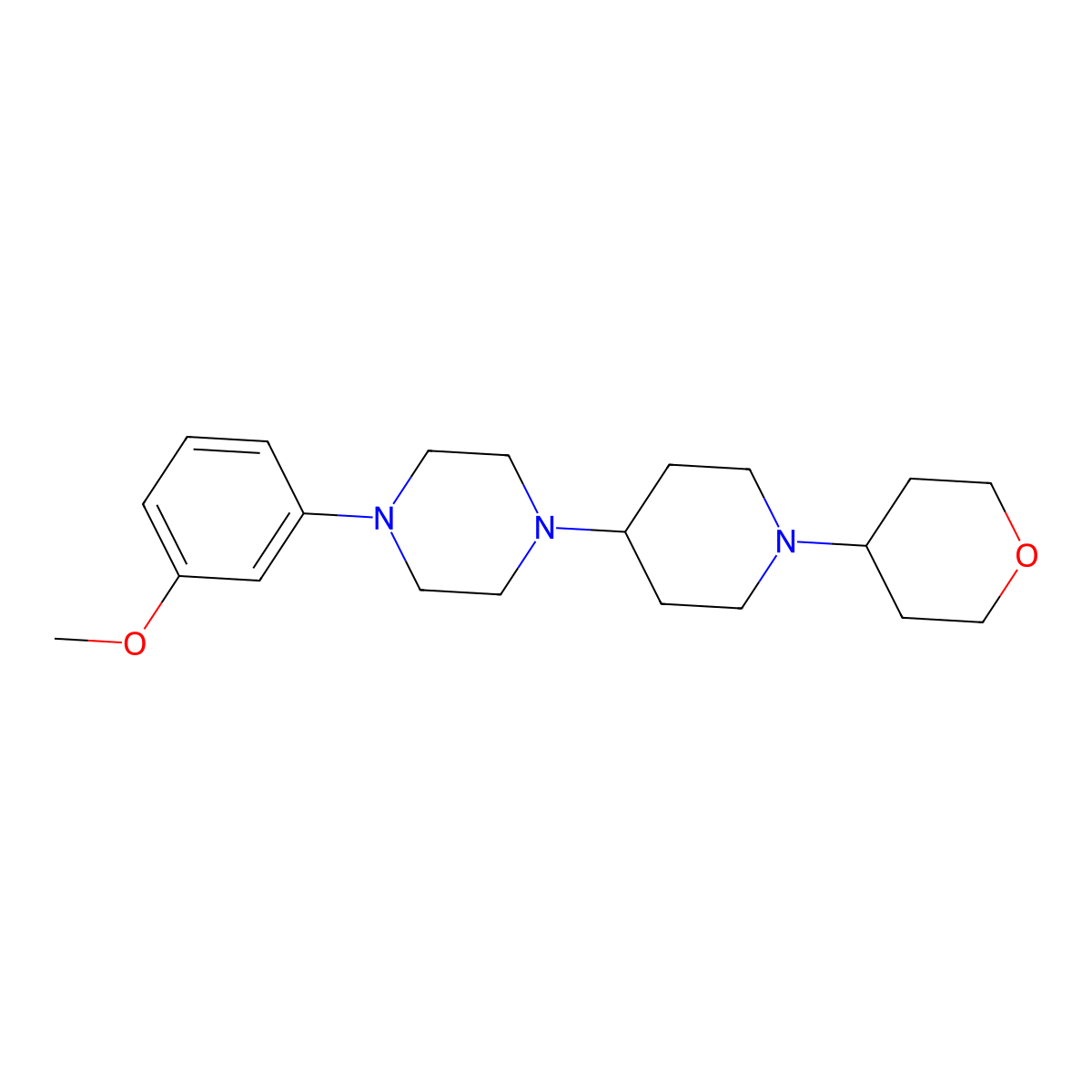 1-(3-Methoxyphenyl)-4-[1-(oxan-4-yl)piperidin-4-yl]piperazine molecular structure, CAS 2034479-37-1