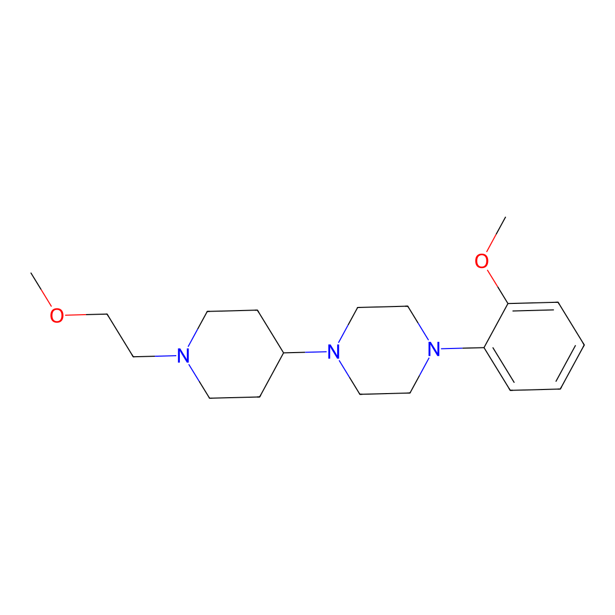 1-[1-(2-Methoxyethyl)piperidin-4-yl]-4-(2-methoxyphenyl)piperazine molecular structure, CAS 2034479-44-0