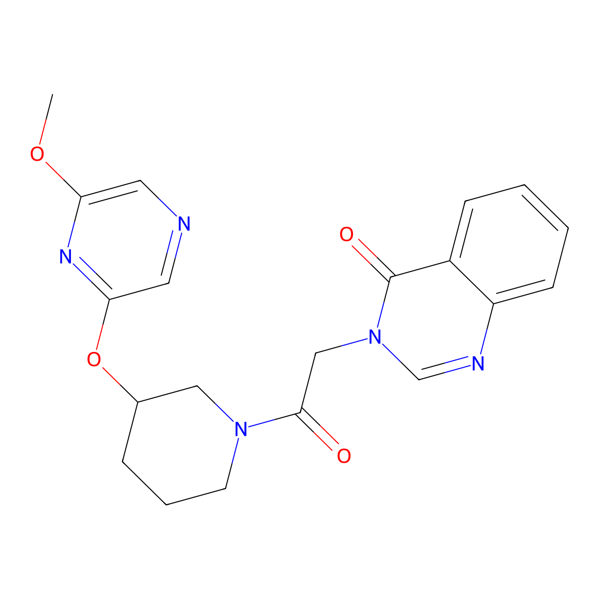 3-(2-(3-((6-methoxypyrazin-2-yl)oxy)piperidin-1-yl)-2-oxoethyl)quinazolin-4(3H)-one molecular structure, CAS 2034479-51-9