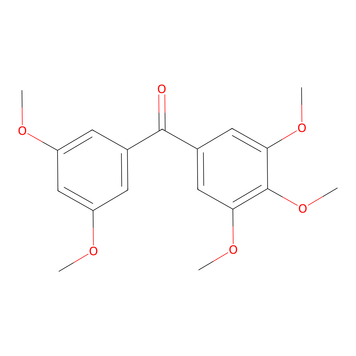 3,3',4,5,5'-Pentamethoxybenzophenone molecular structure, CAS 203448-37-7