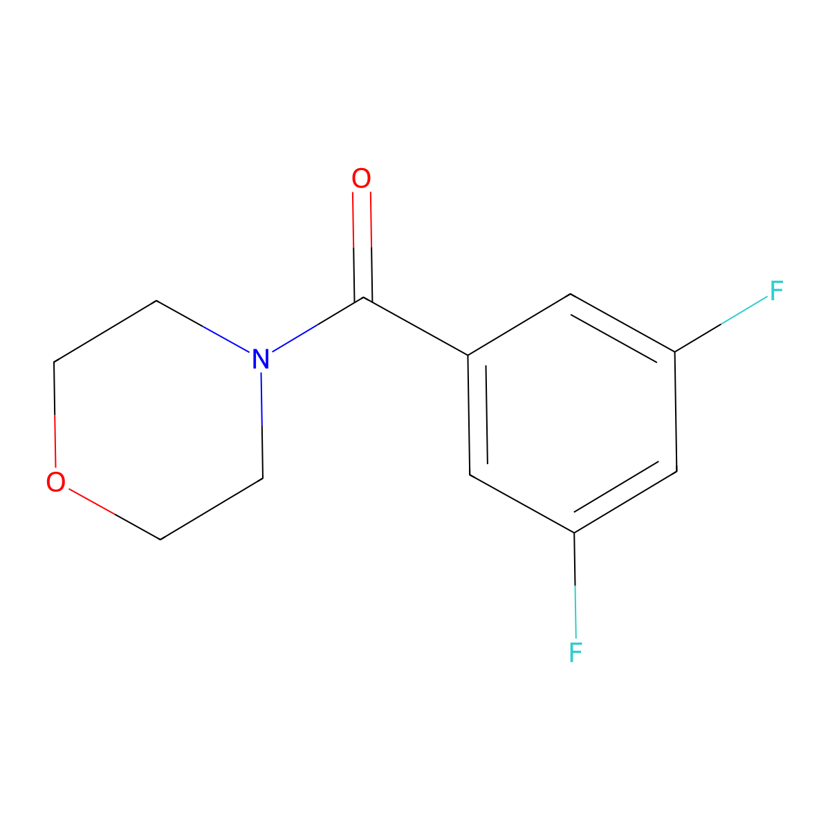 (3,5-Difluorophenyl)(morpholino)methanone molecular structure, CAS 203448-42-4