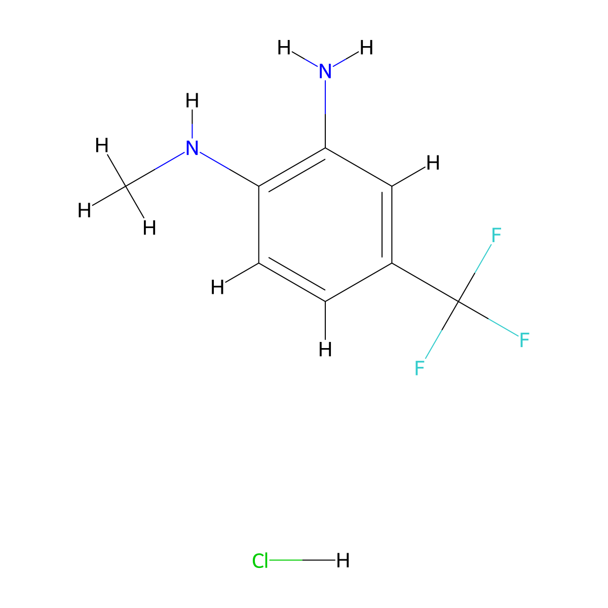 N1-methyl-4-(trifluoromethyl)benzene-1,2-diamine hydrochloride molecular structure, CAS 203448-47-9