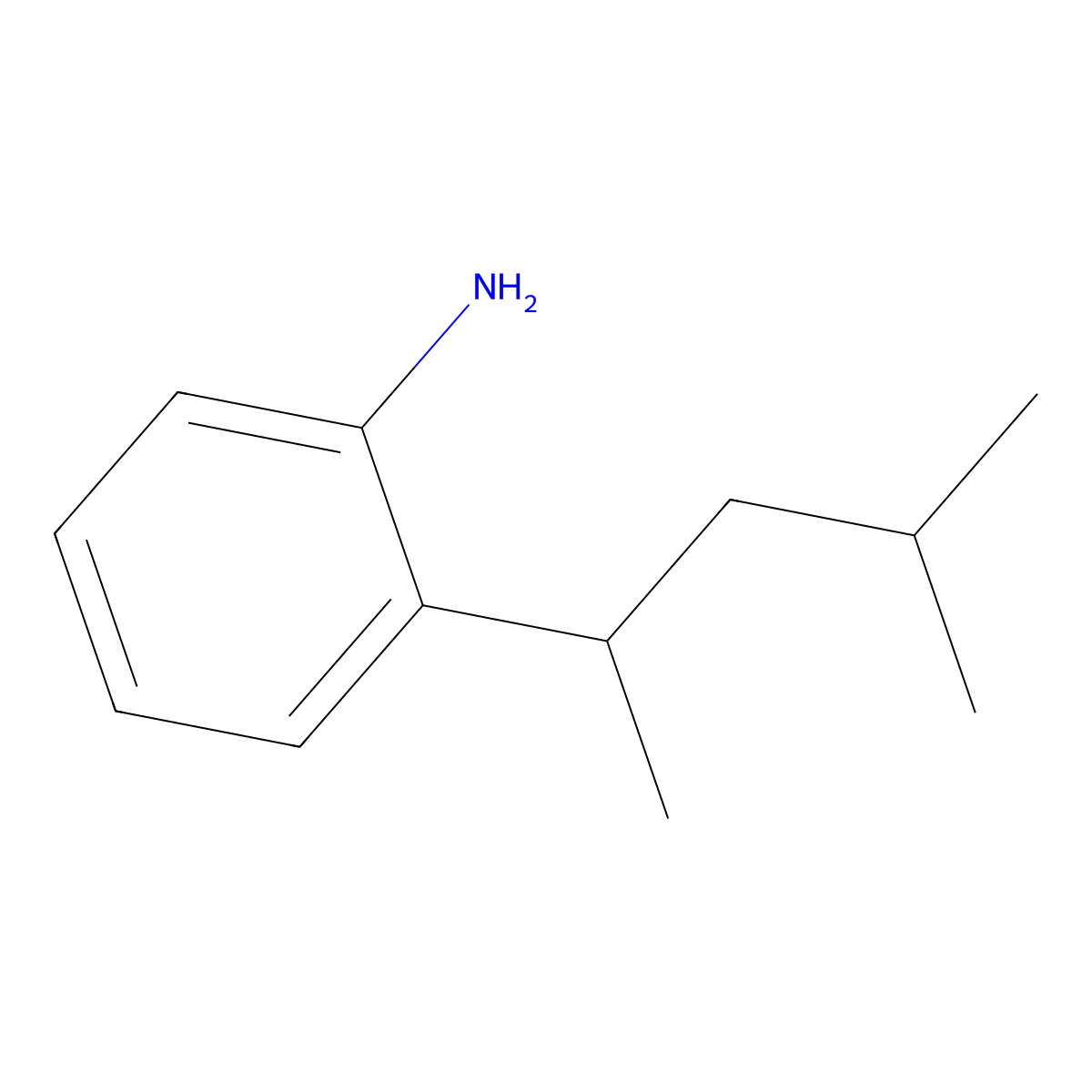 2-(1,3-Dimethylbutyl)aniline molecular structure, CAS 203448-76-4