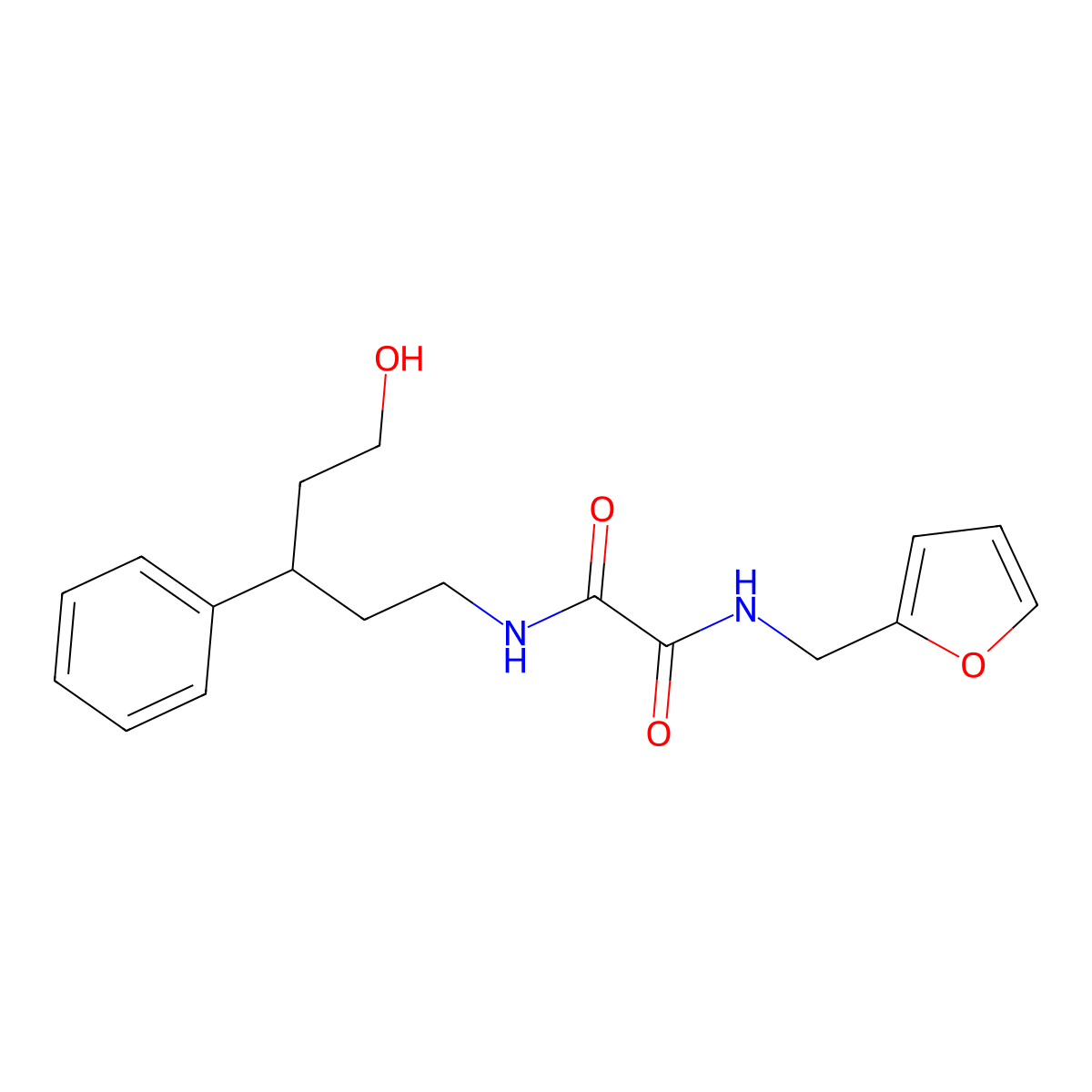 N1-(furan-2-ylmethyl)-N2-(5-hydroxy-3-phenylpentyl)oxalamide molecular structure, CAS 2034480-04-9