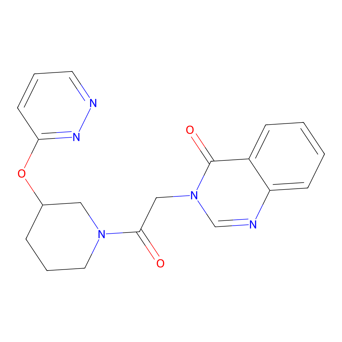3-(2-oxo-2-(3-(pyridazin-3-yloxy)piperidin-1-yl)ethyl)quinazolin-4(3H)-one molecular structure, CAS 2034480-11-8